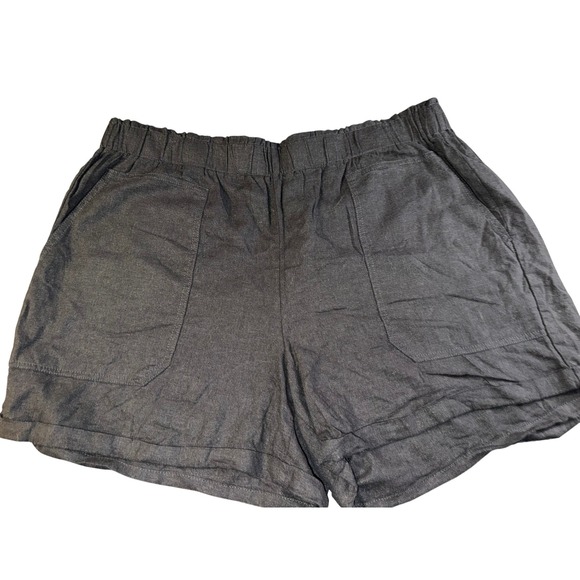 Briggs Pants - Briggs Linen Blend Shorts Womens XXL Elastic Waist Pull On Casual Utility